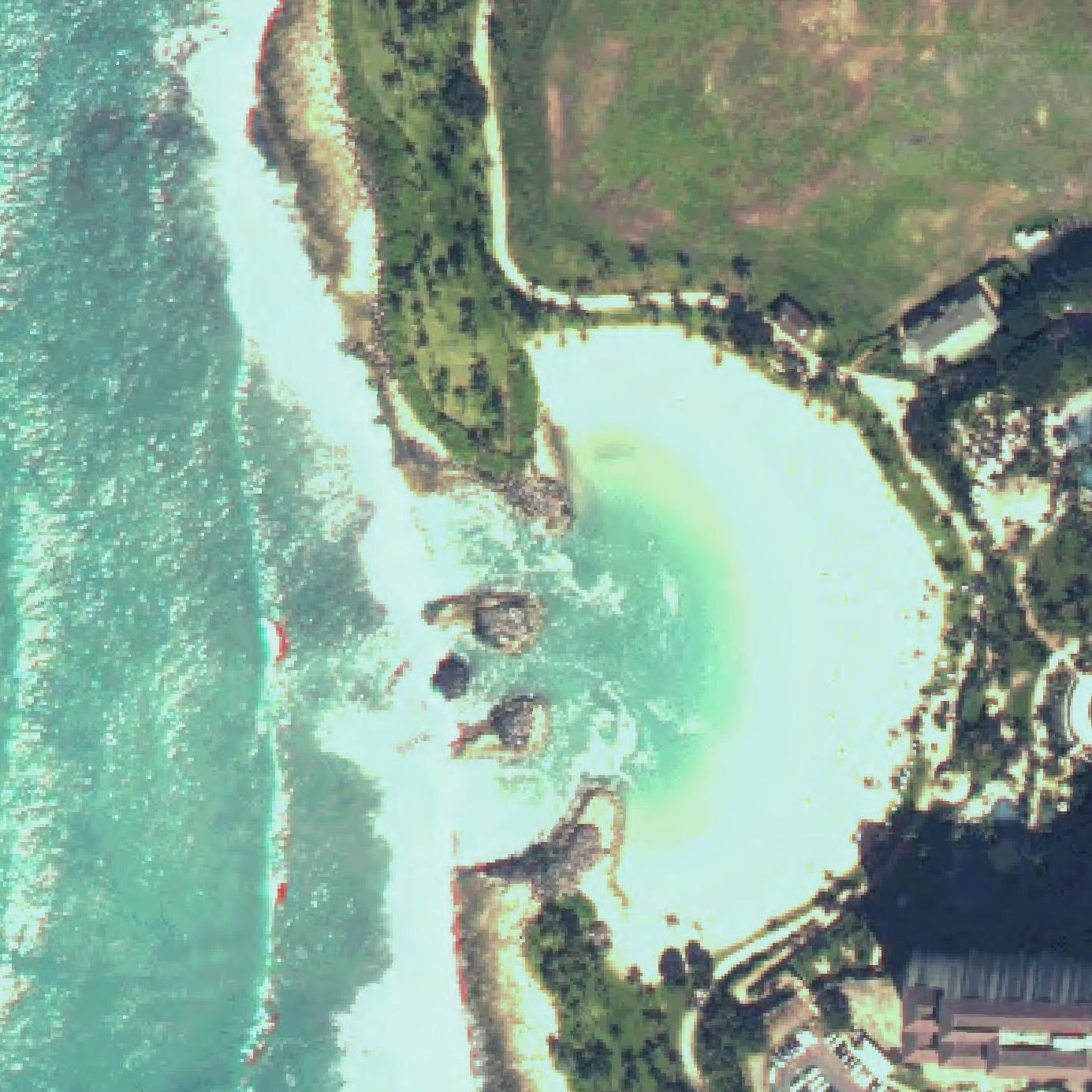 Aerial map of Lanikuhonua Beach