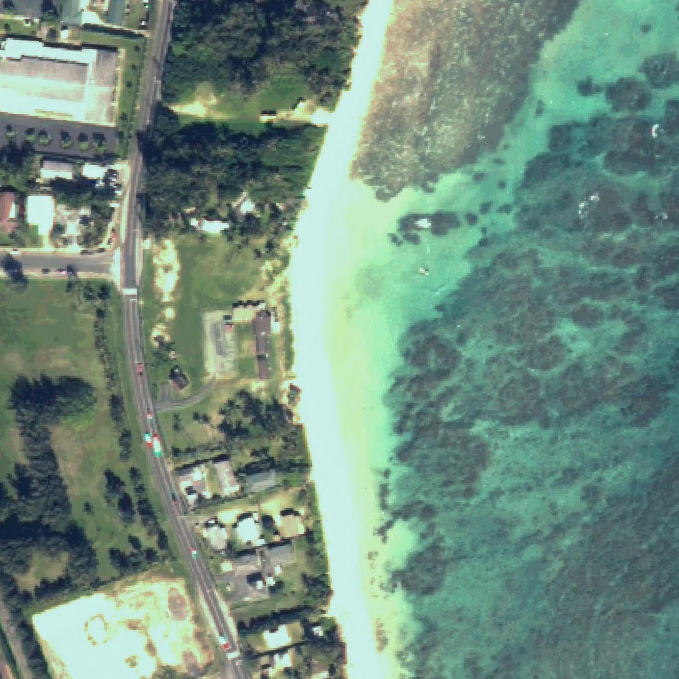 Aerial map of Laniloa Beach