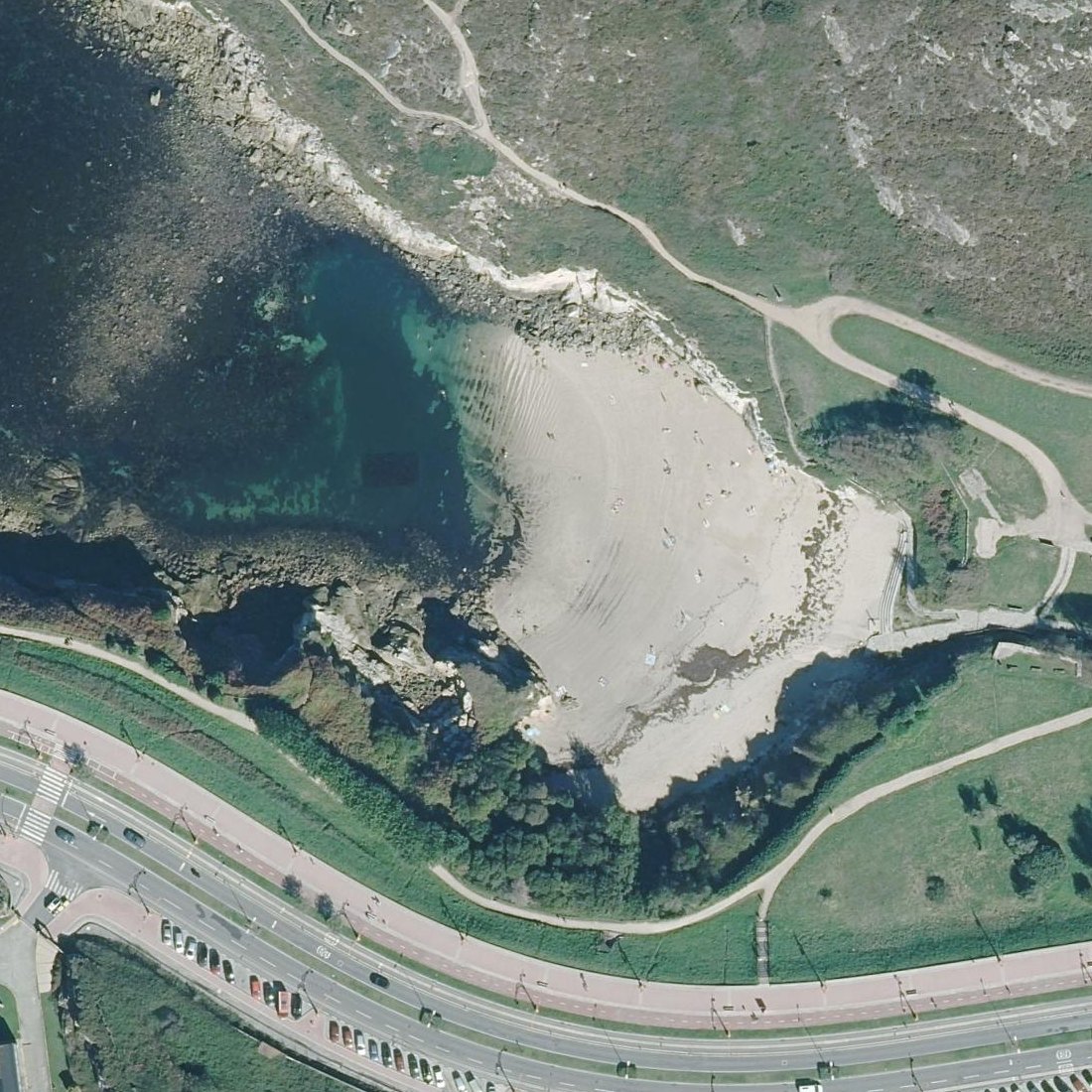 Aerial map of Lapas Beach
