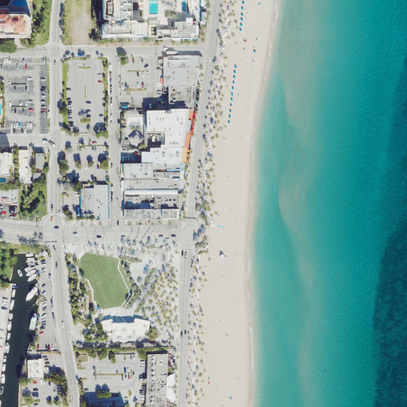Aerial map of Las Olas Beach