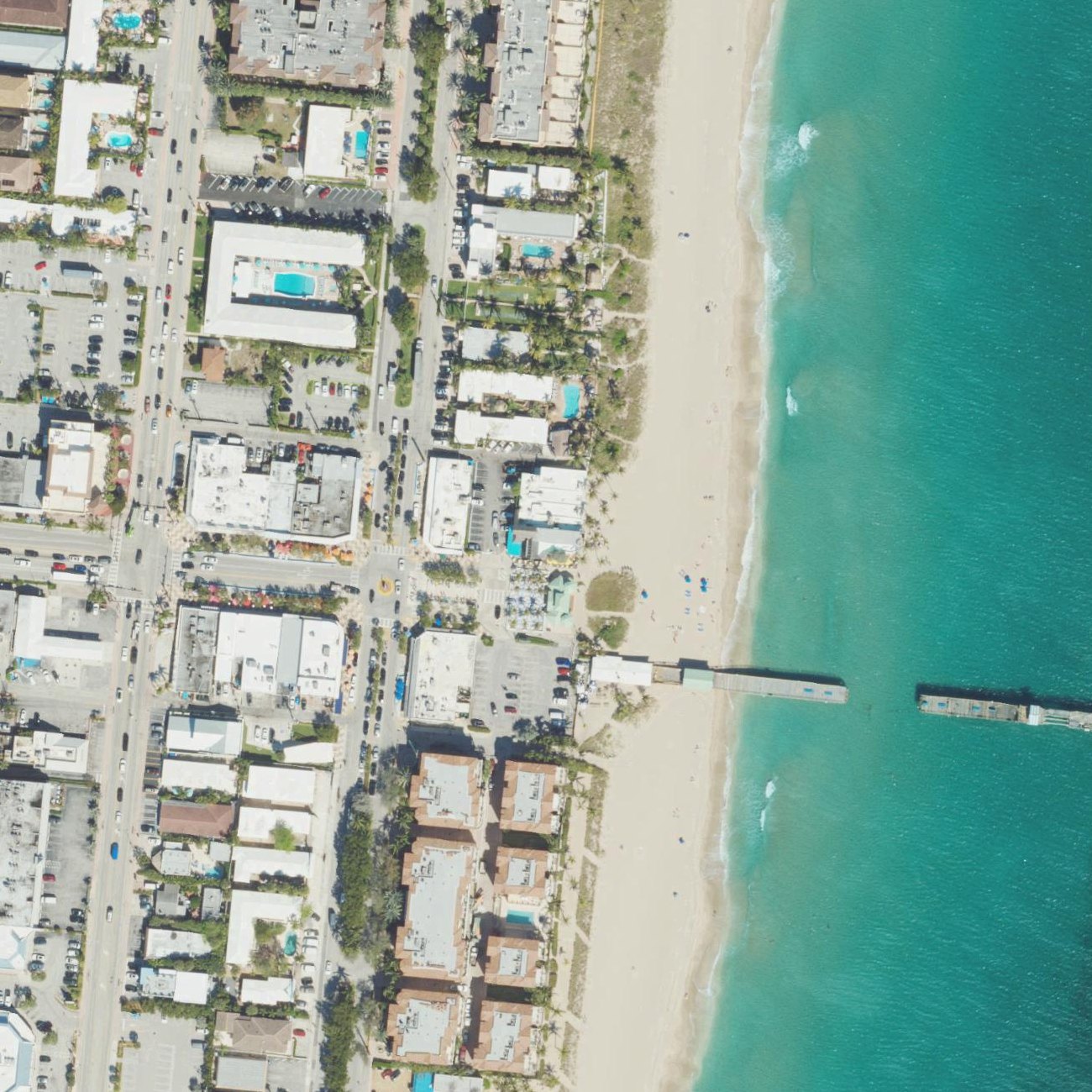 Aerial map of Lauderdale-by-the-Sea Beach