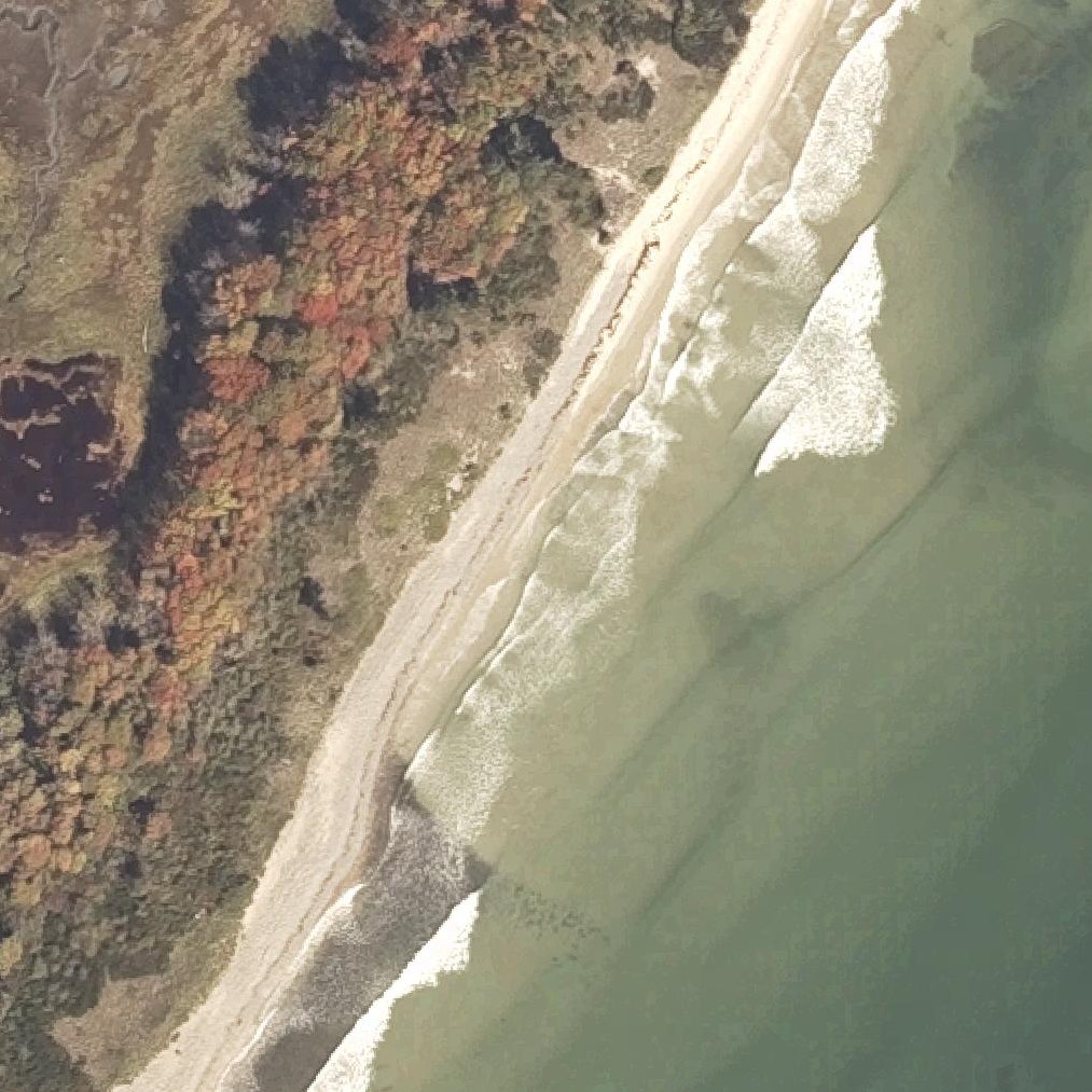 Aerial map of Laudholm Beach
