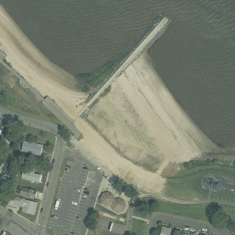 Aerial map of Laurence Harbor Beach