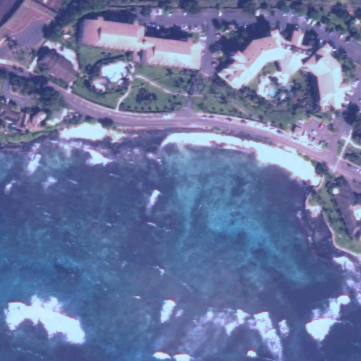 Aerial map of Lawa'i Beach