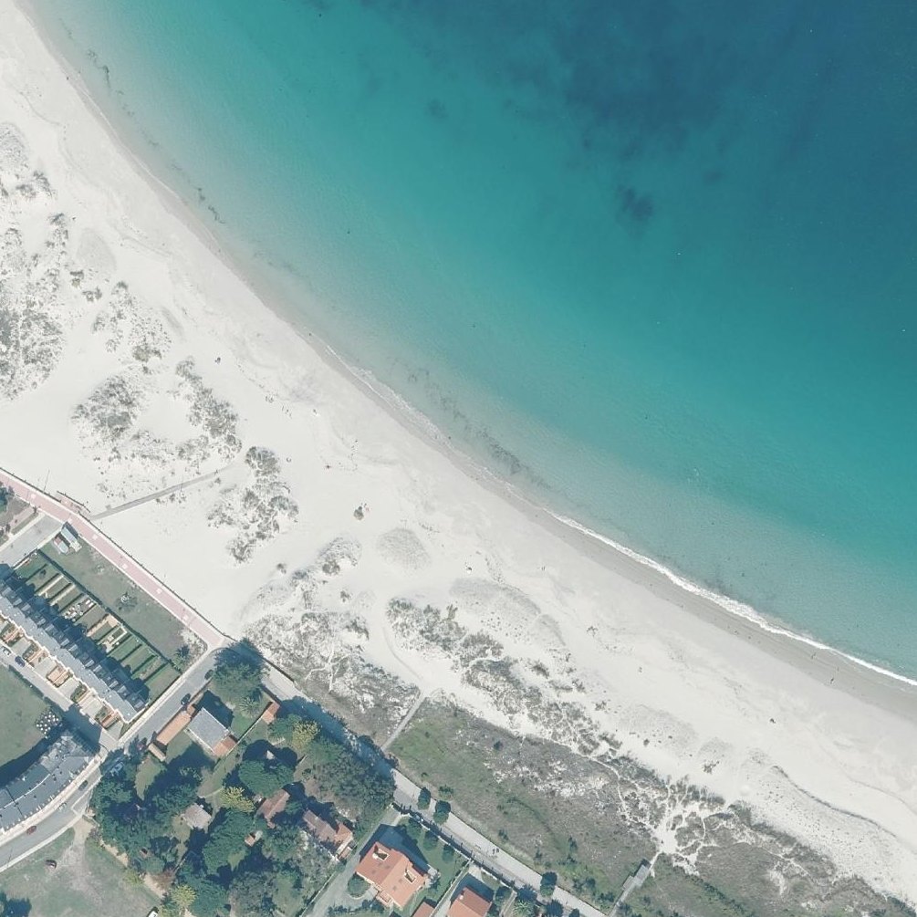 Aerial map of Laxe beach