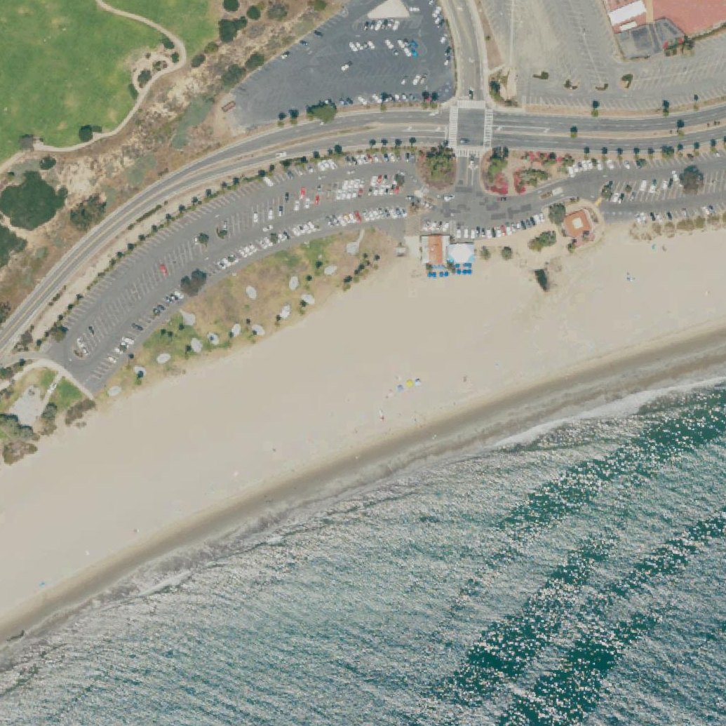 Aerial map of Leadbetter Beach