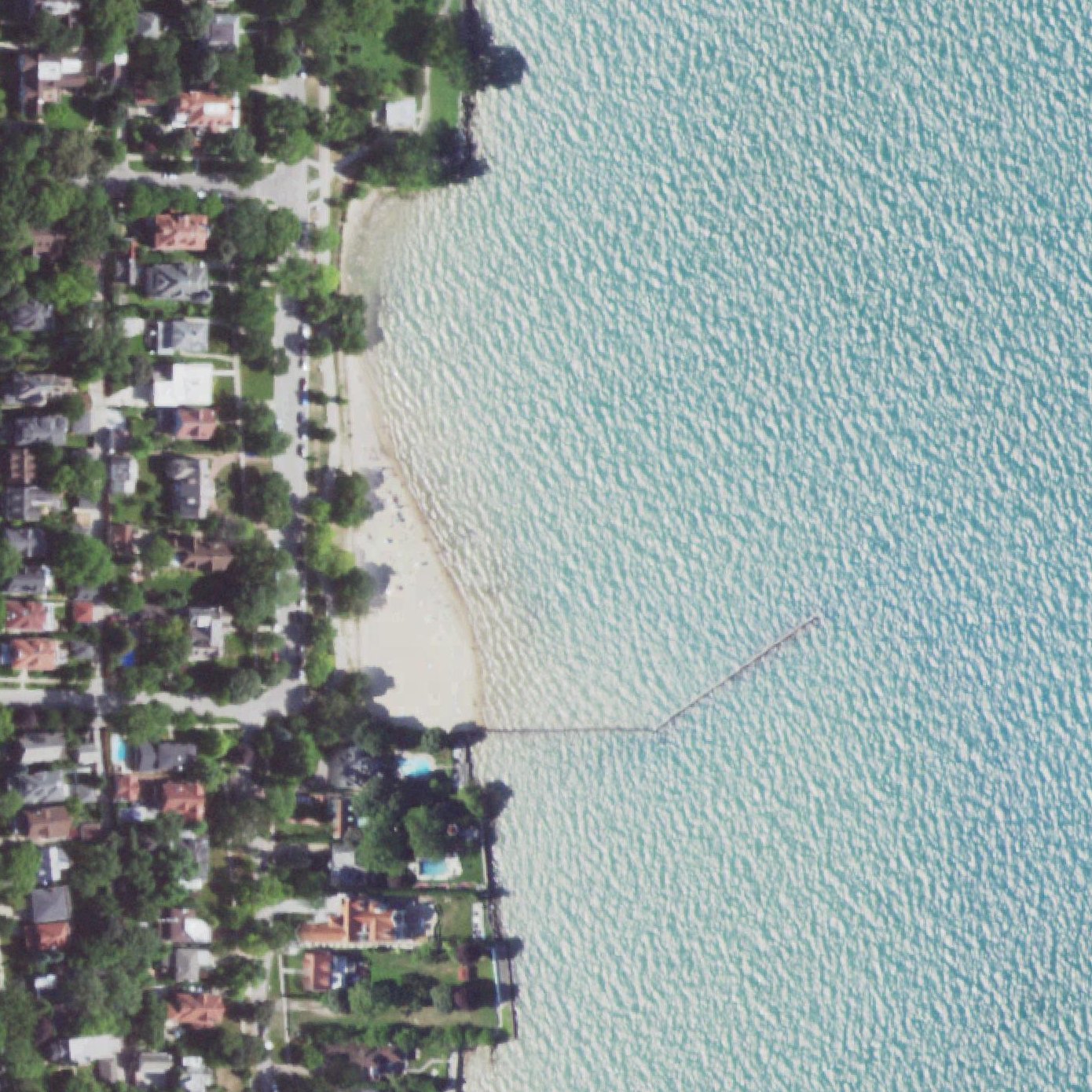 Aerial map of Lee Street Beach