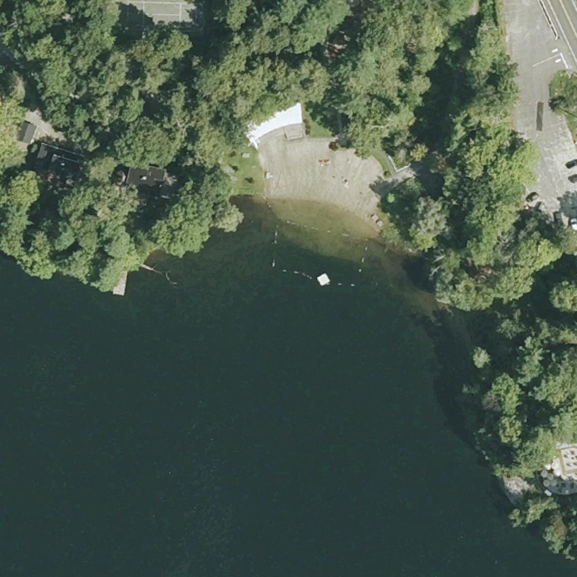 Aerial map of Lenox Town Beach