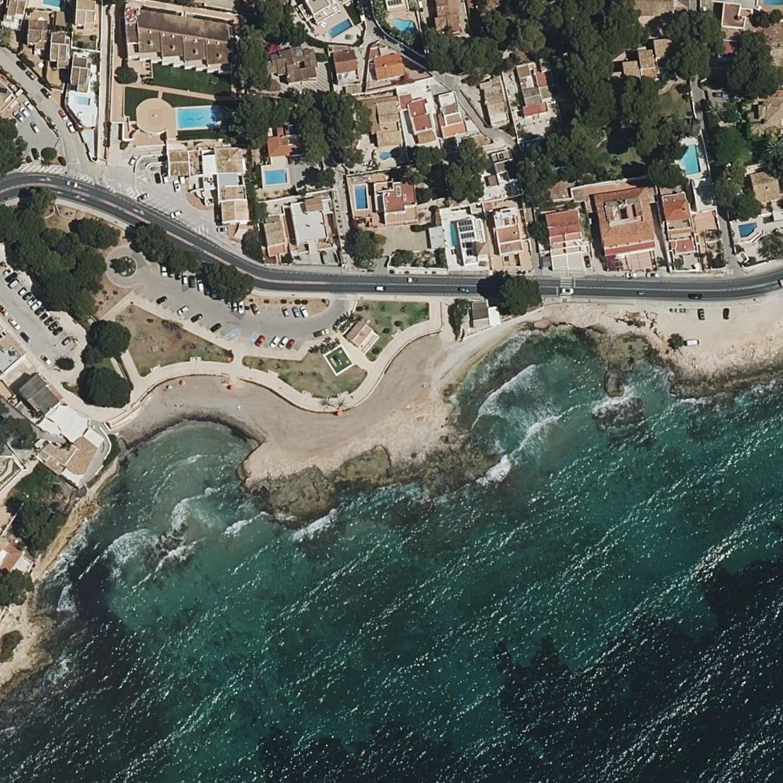 Aerial map of Les Platgetes