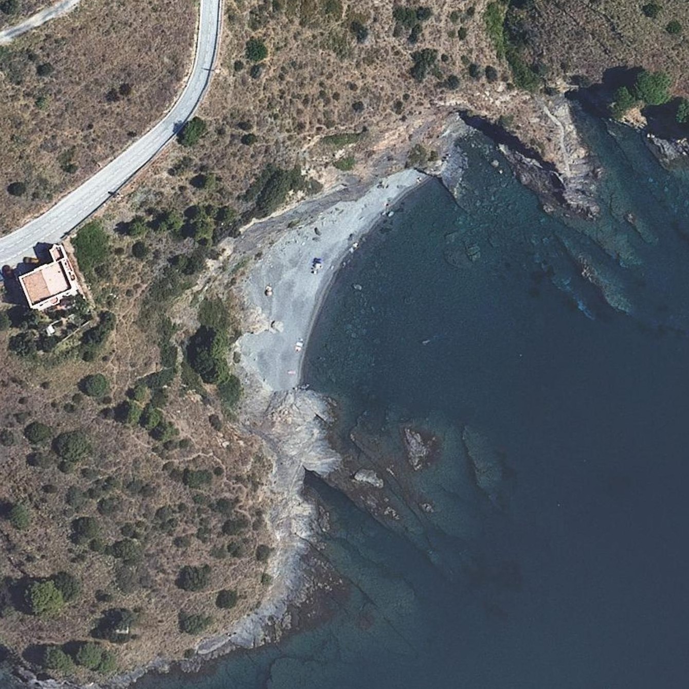 Aerial map of Les Tres Platgetes