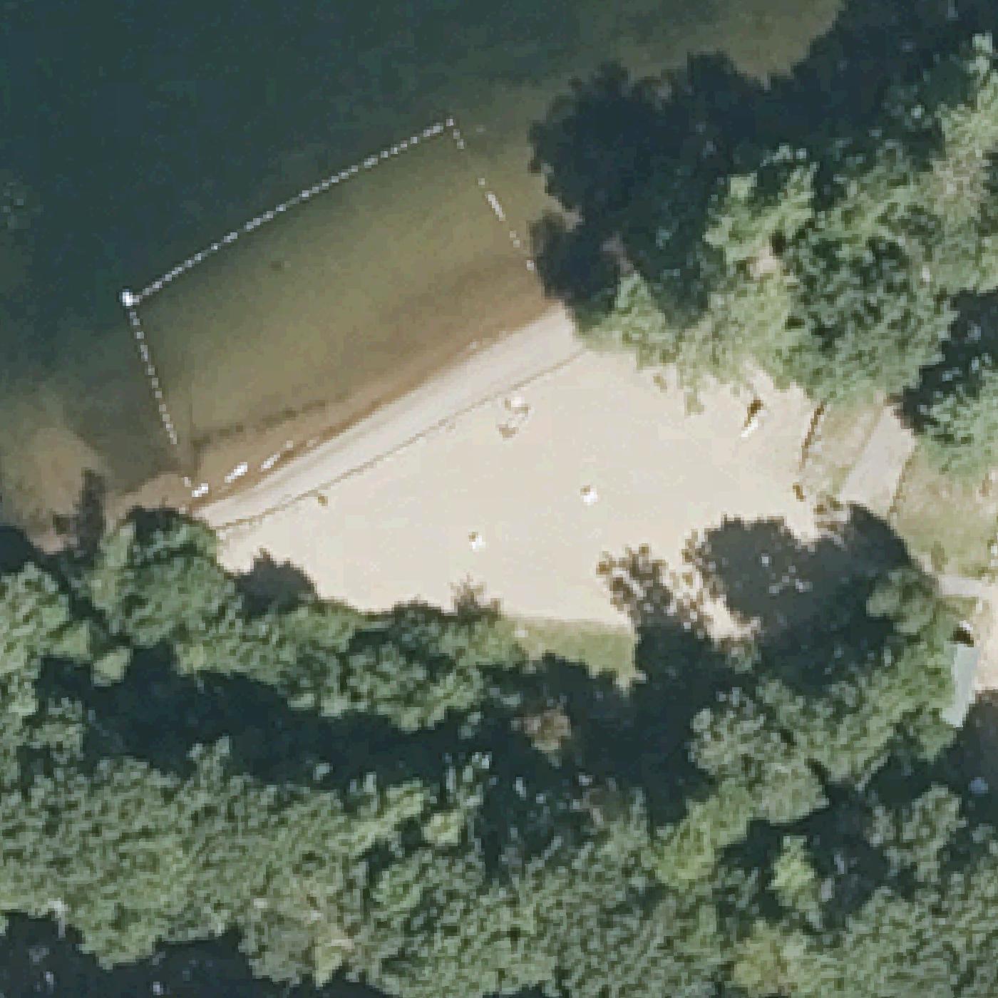 Aerial map of Leslie E. Roberts Beach