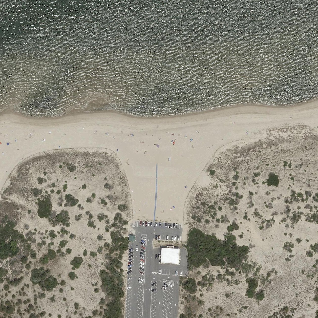 Aerial map of Lewes Public Beach