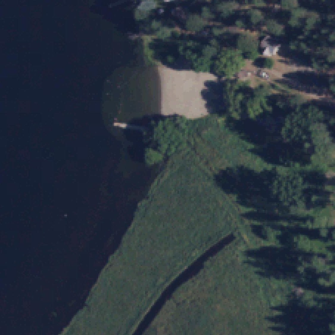 Aerial map of Liberty Lake Regional Park Public Beach