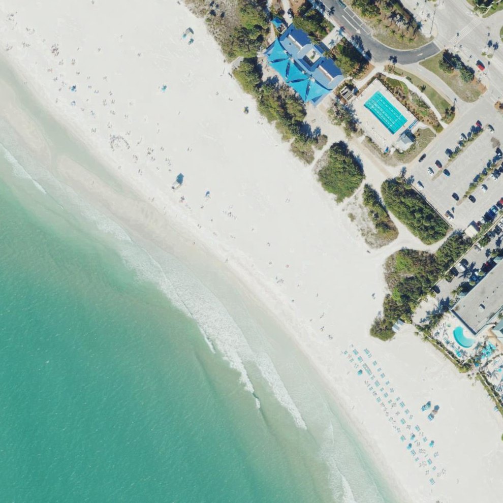 Aerial map of Lido beach