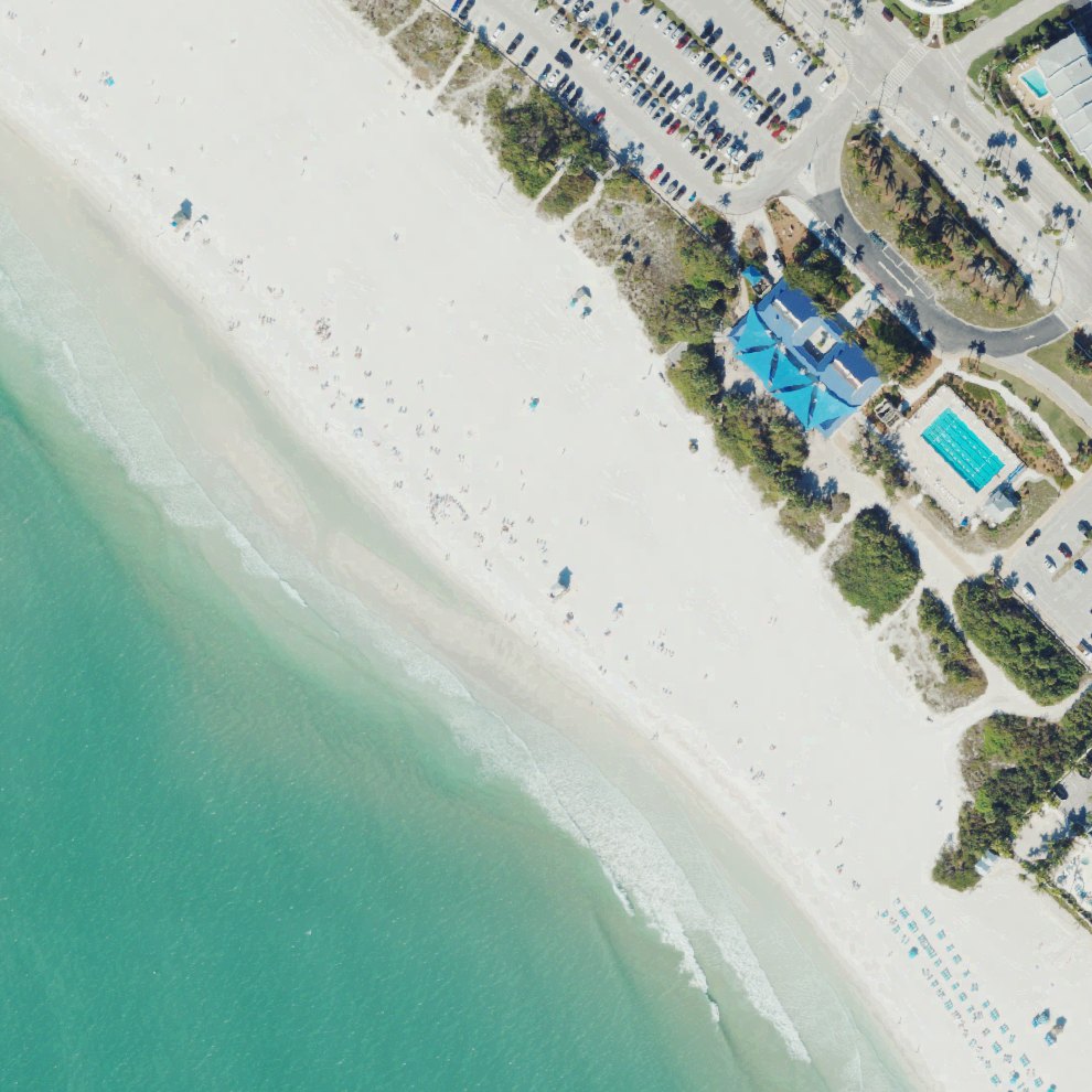 Aerial map of Lido Key Beach