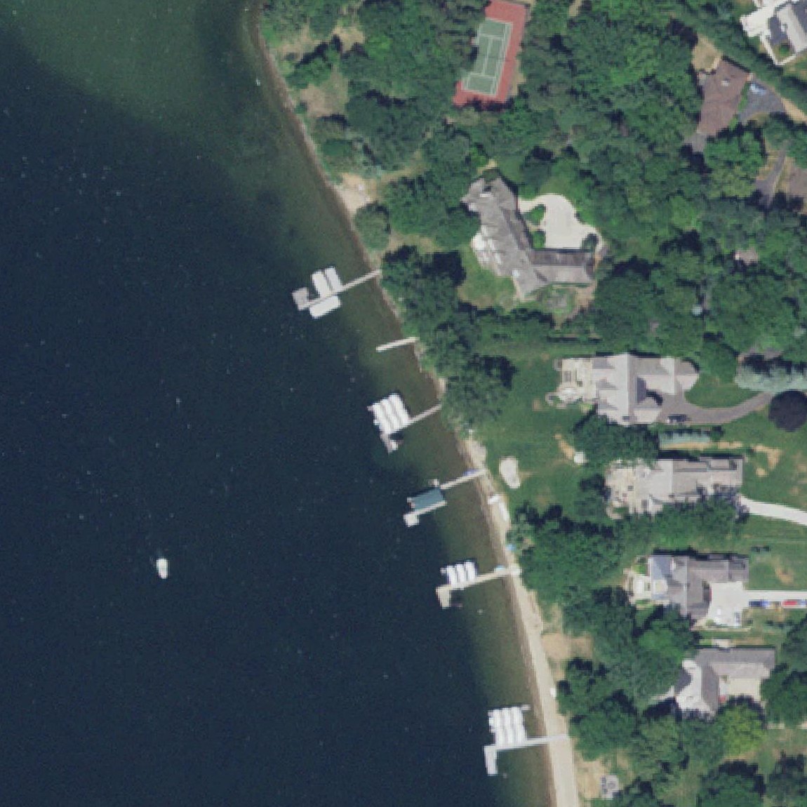 Aerial map of Linwood Beach