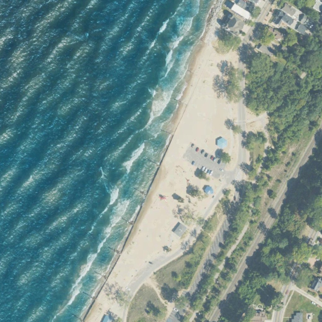 Aerial map of Lions Park Beach