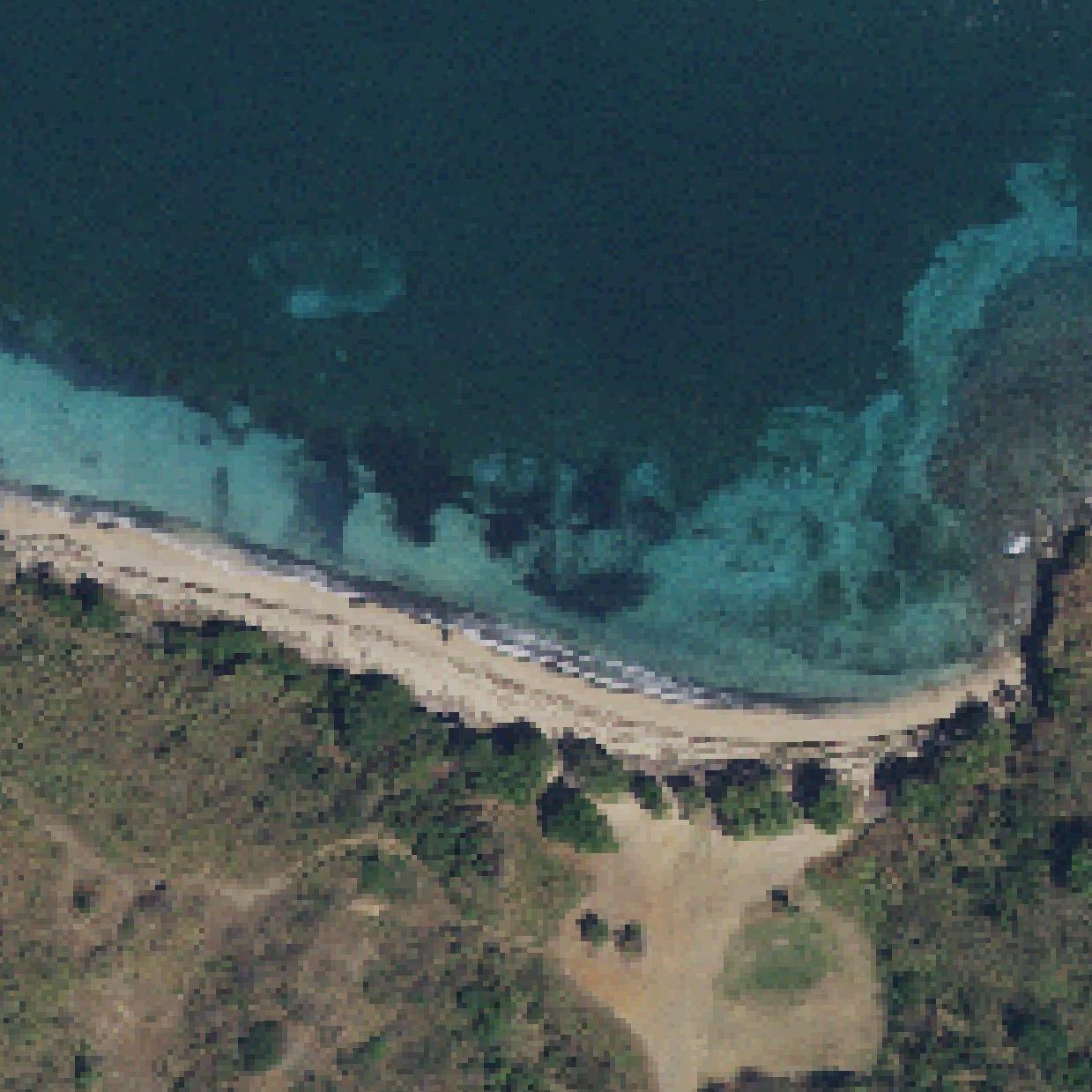 Aerial map of Little Bay Beach
