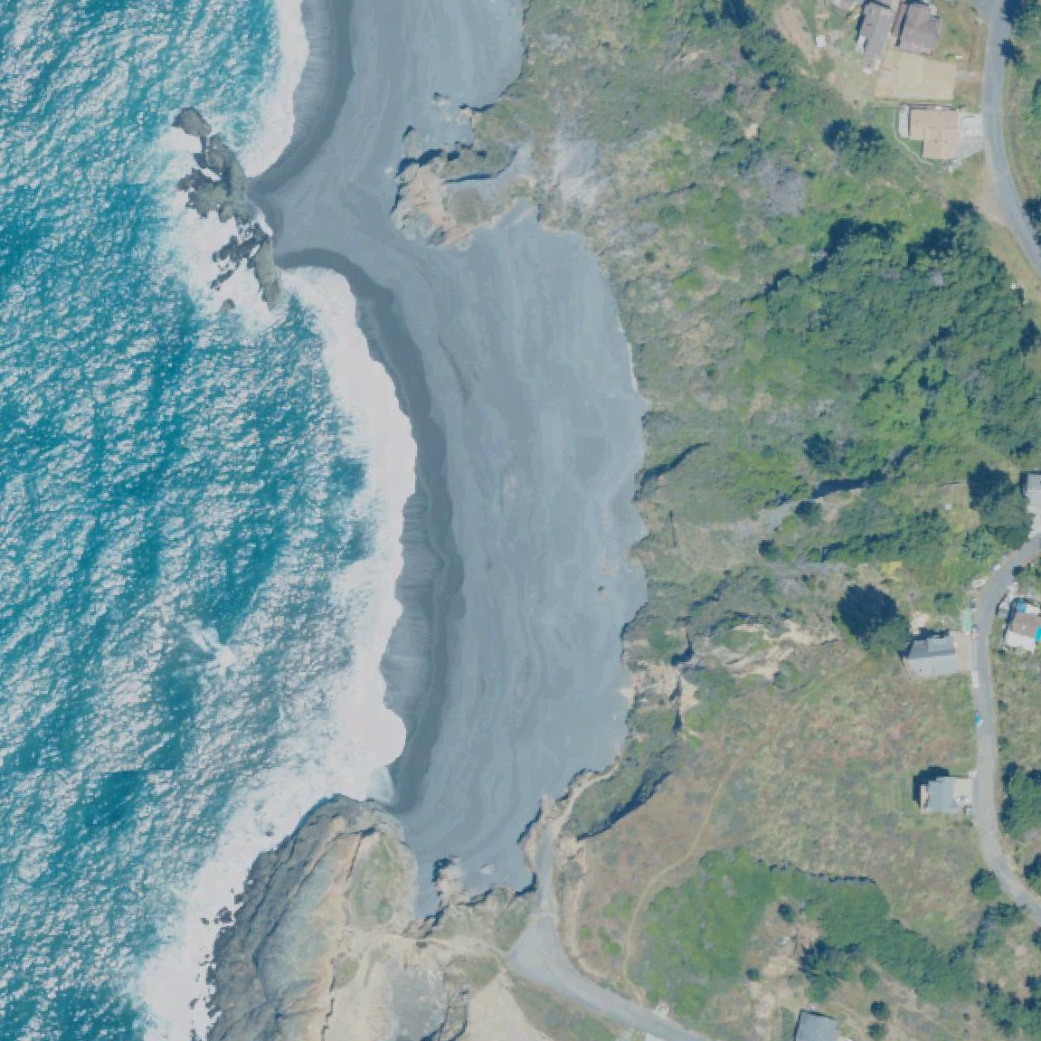 Aerial map of Little Black Sands Beach