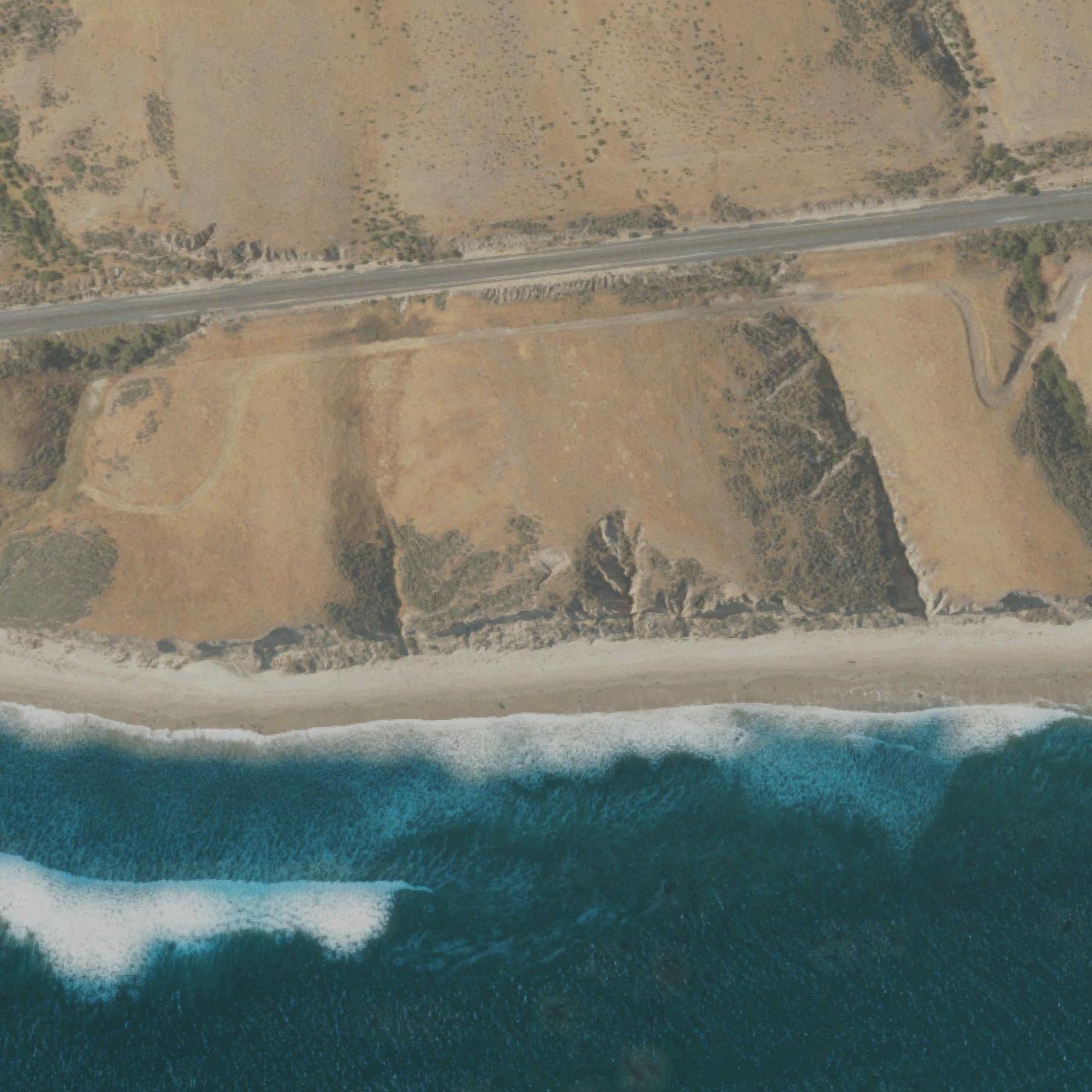 Aerial map of Little Cojo Beach