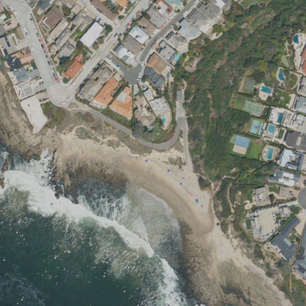 Aerial map of Little Corona Beach