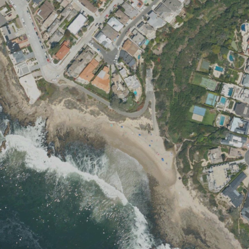 Aerial map of Little Corona del Mar Beach