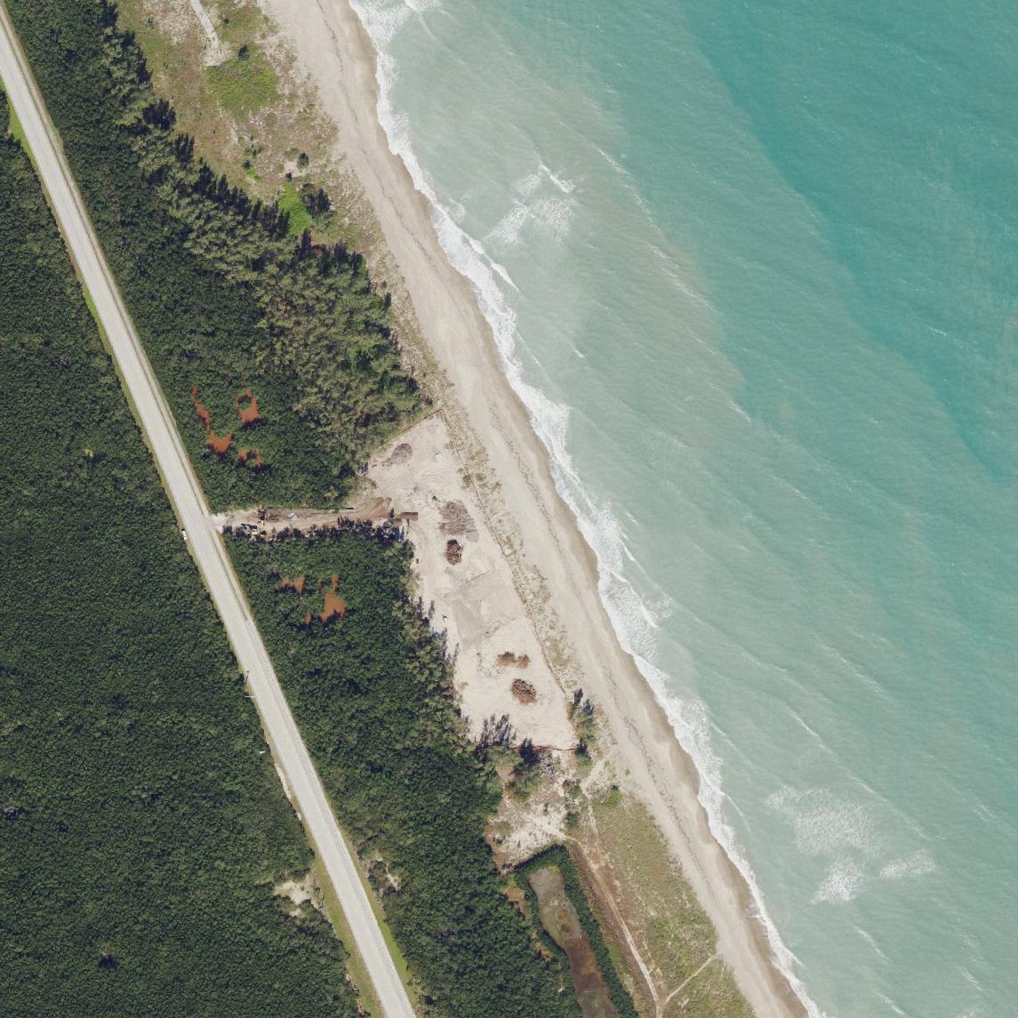 Aerial map of Little Mud Creek Beach