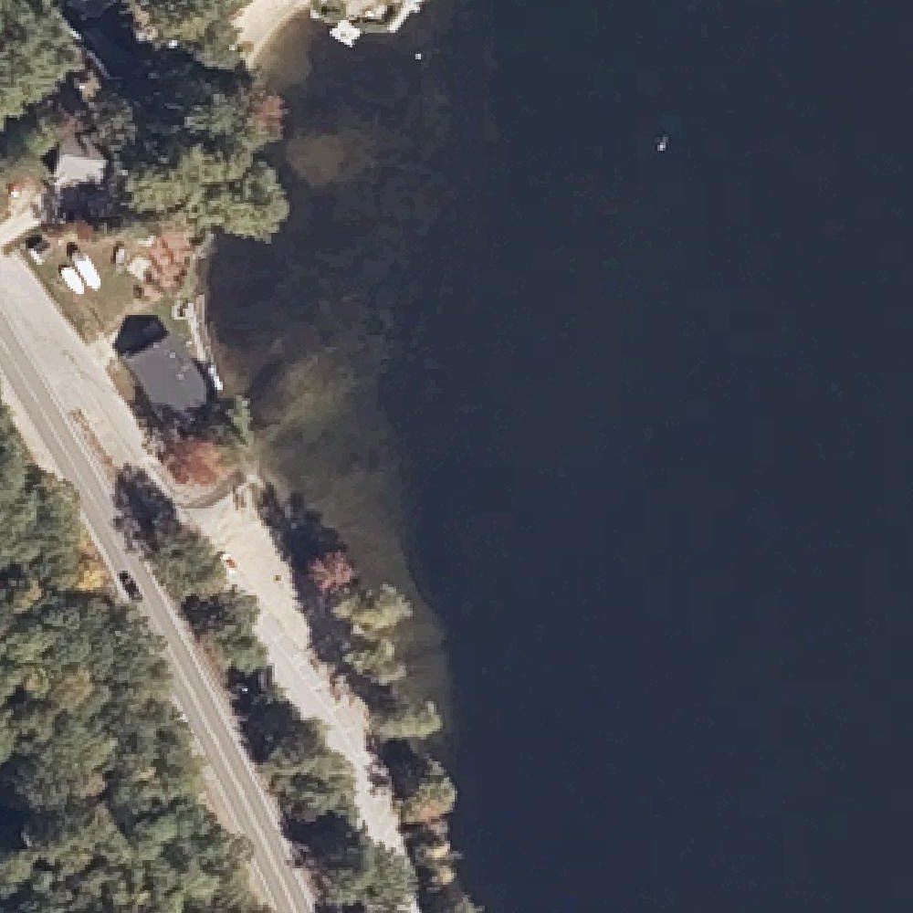 Aerial map of Little Ossipee Lake Beach