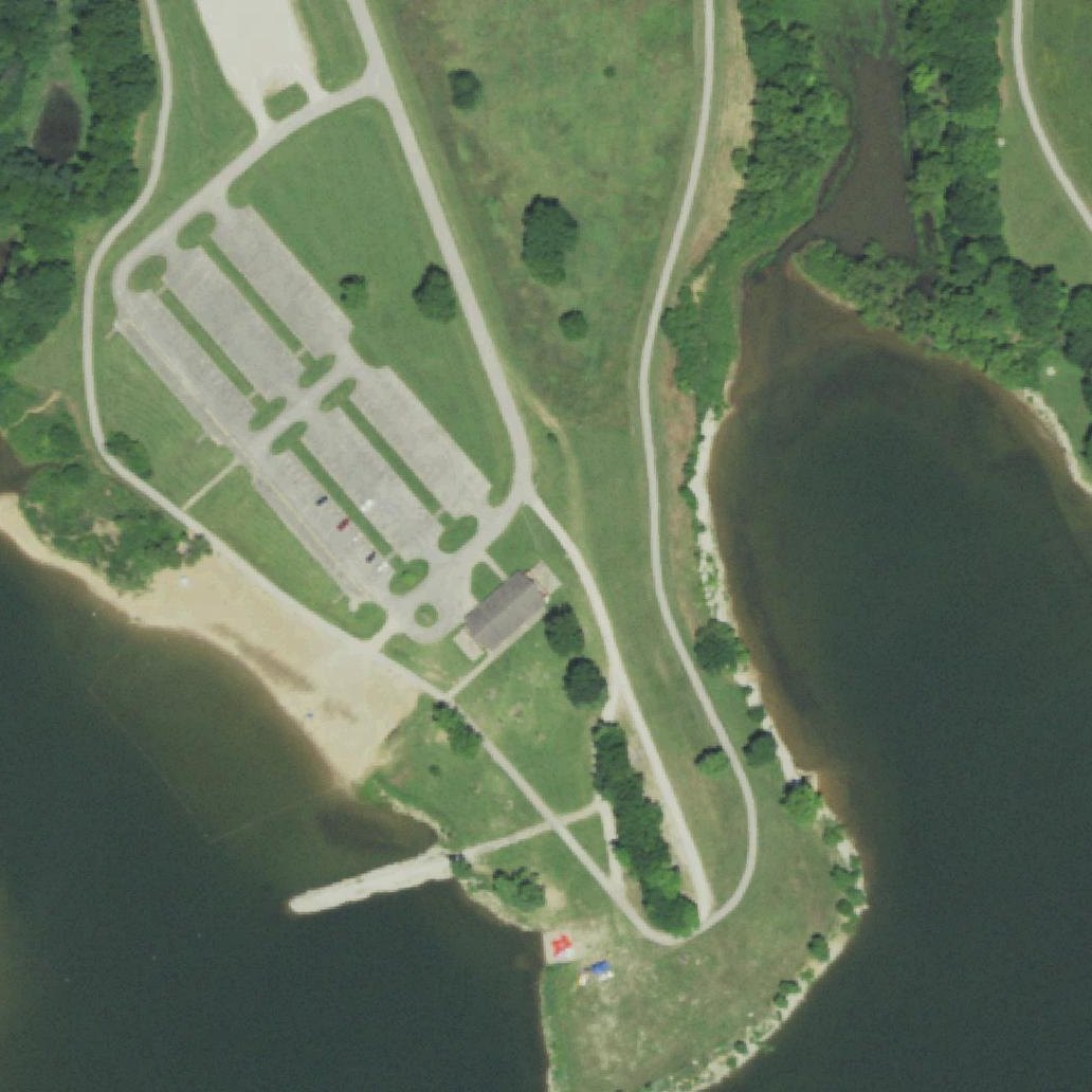 Aerial map of Little Platte Beach