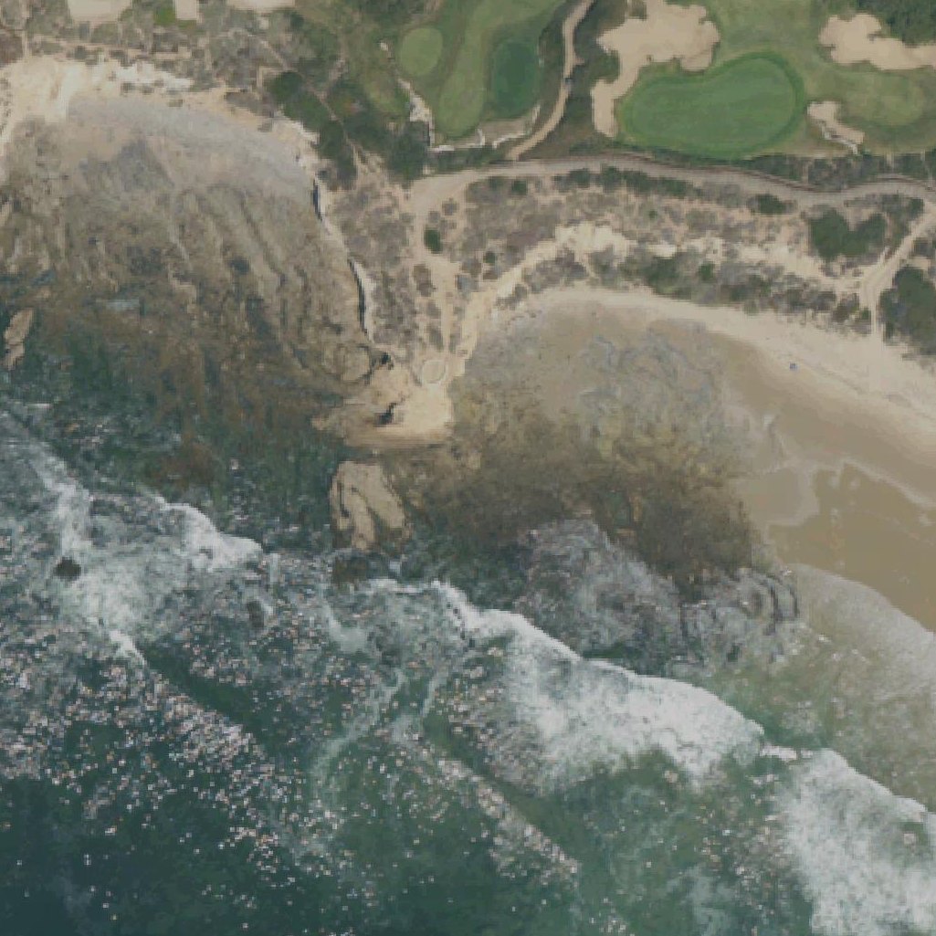 Aerial map of Little Treasure Cove