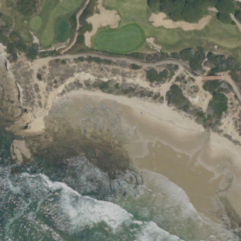 Aerial map of Little Treasure Cove Observation Point
