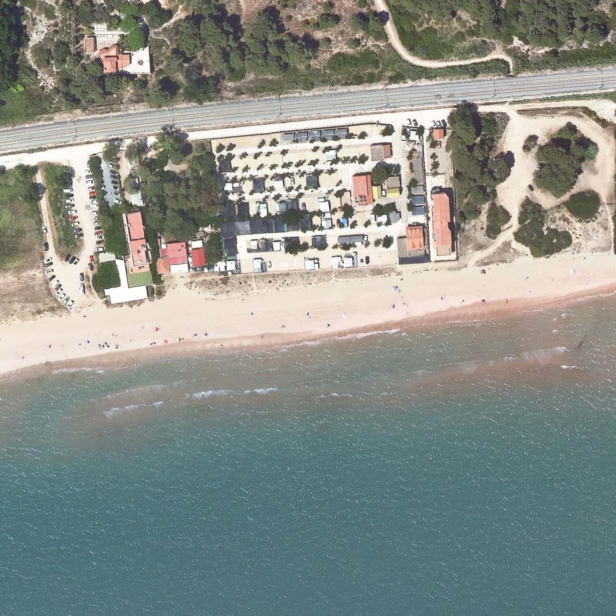 Aerial map of Llarga Beach
