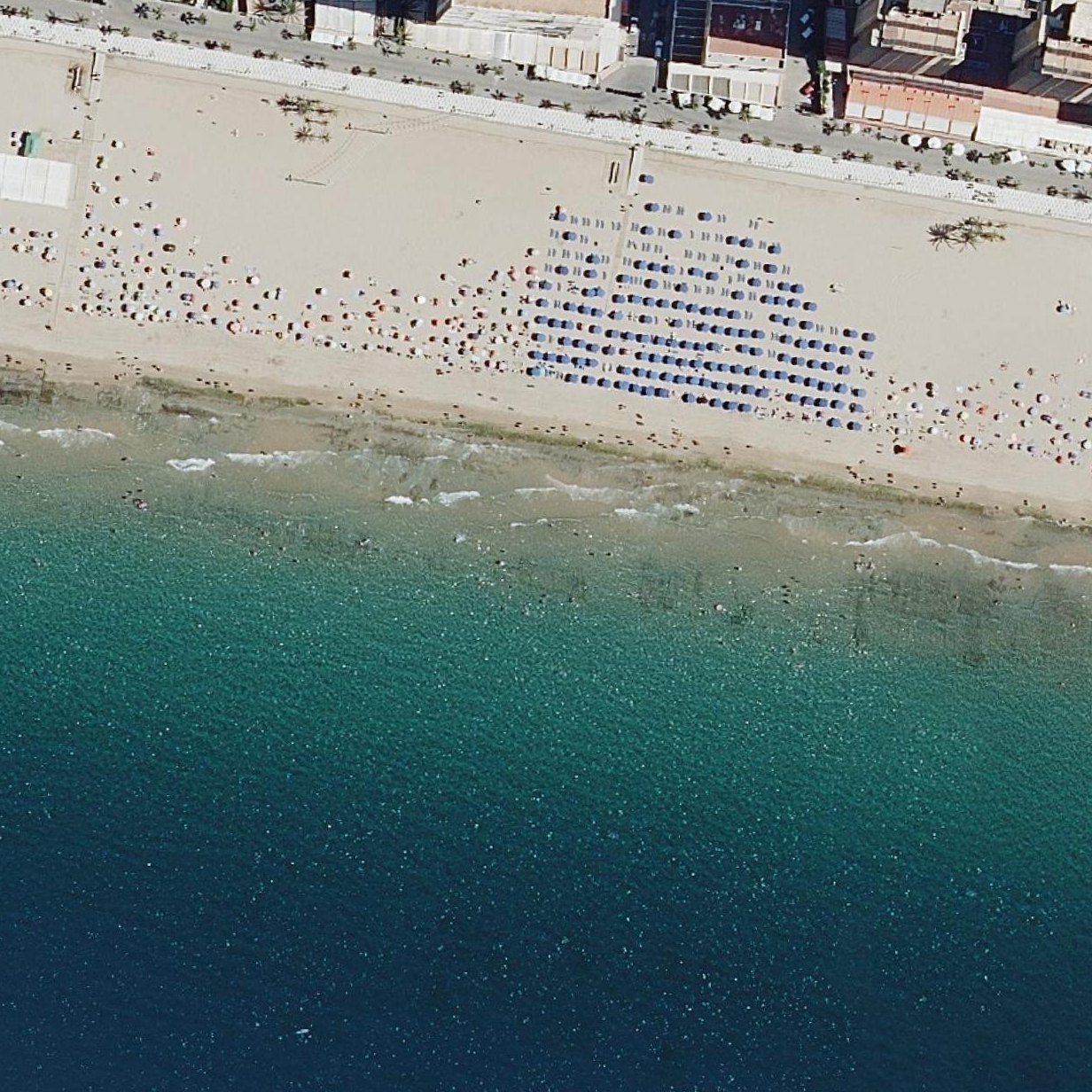Aerial map of Llevant Beach, Benidorm