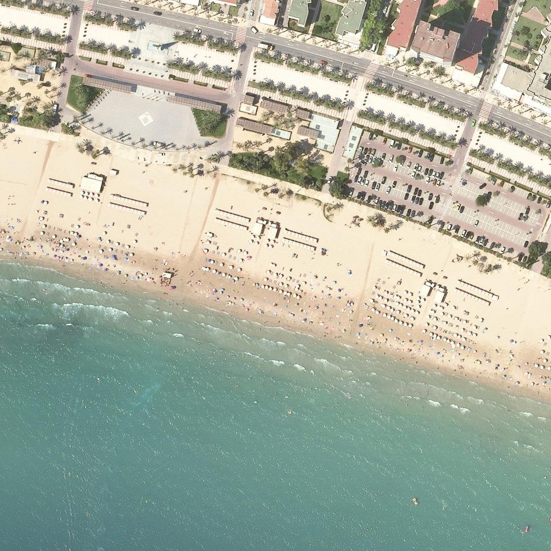 Aerial map of Llevant Beach