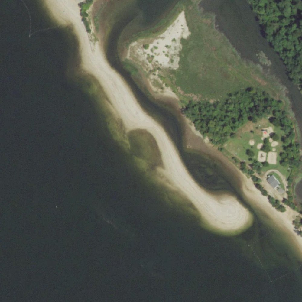 Aerial map of Lloyd Neck Beach
