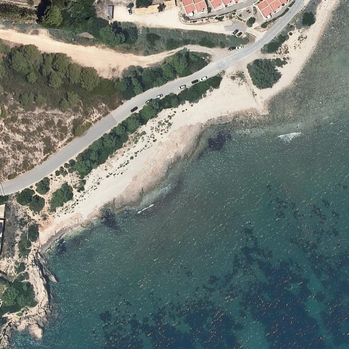 Aerial map of lo Codolar de l'Almadrava