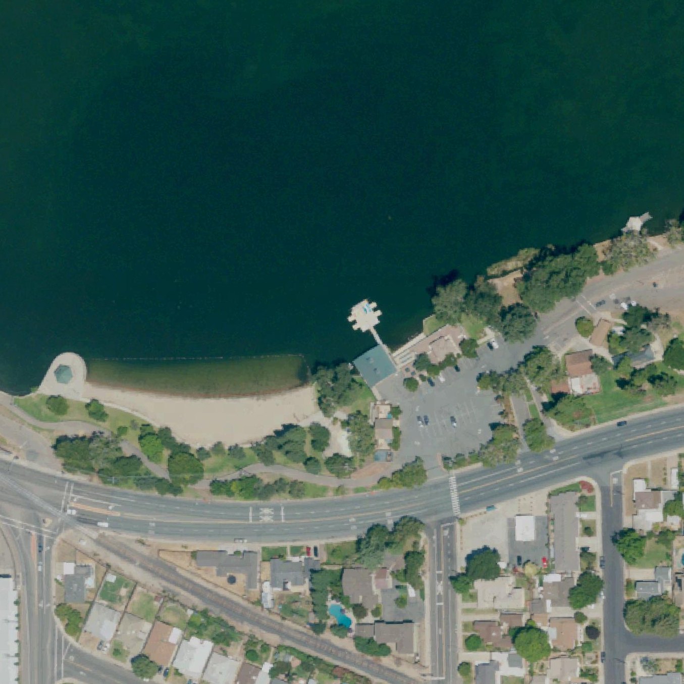 Aerial map of Lodi Lake Beach