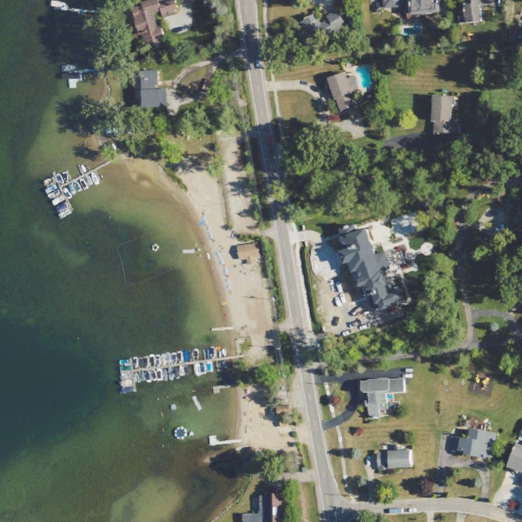 Aerial map of Lone Pine Beach