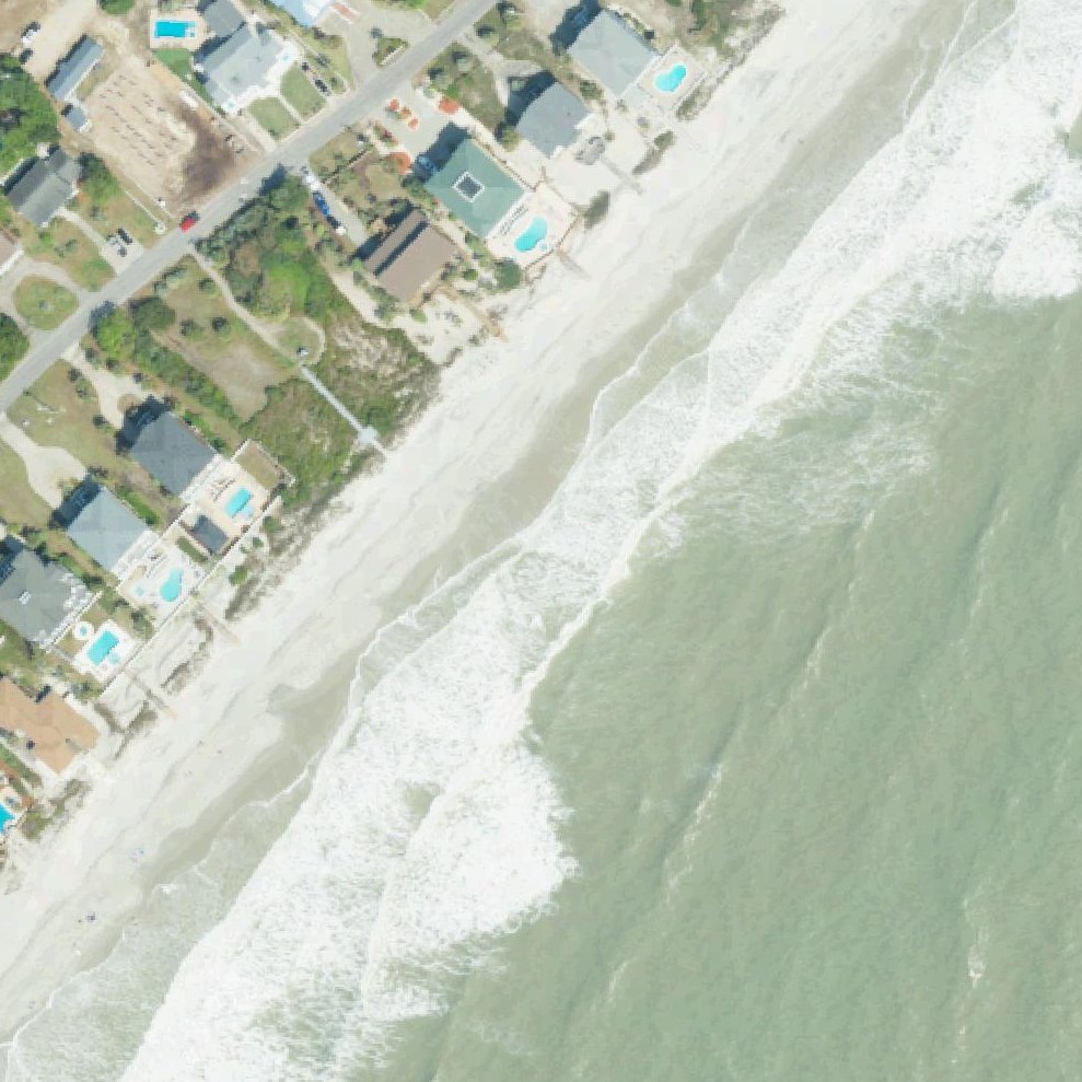 Aerial map of Long Bay Beach