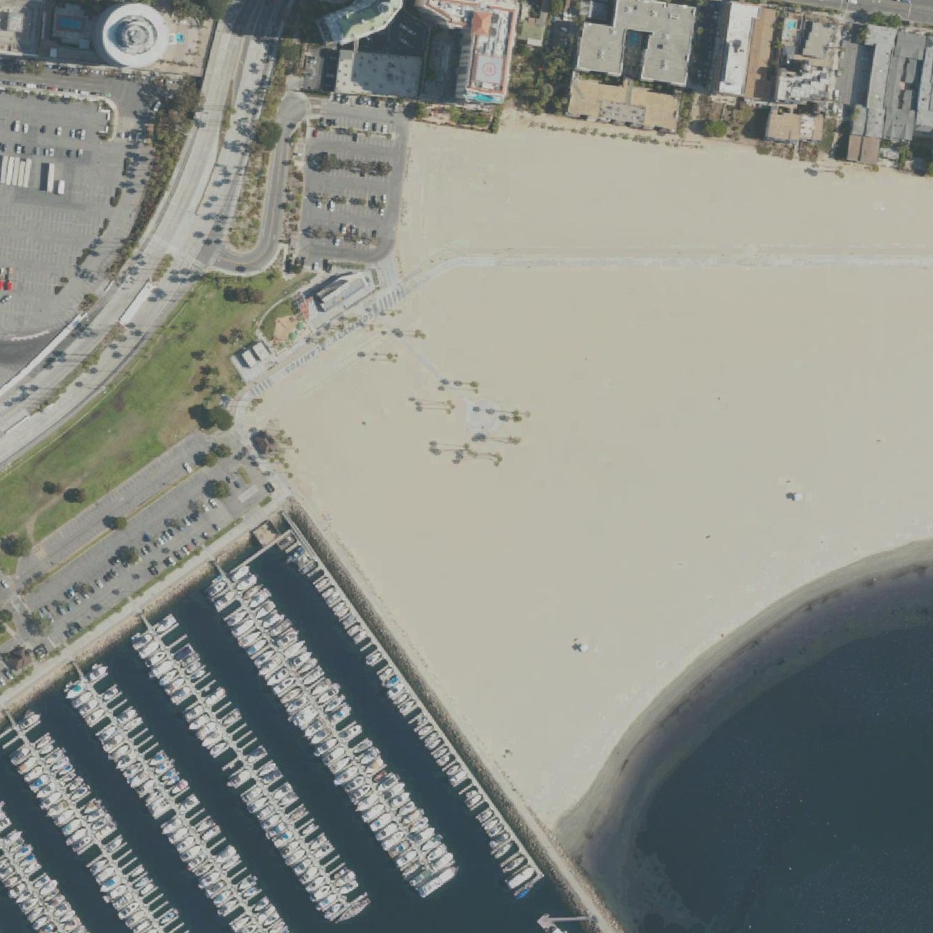 Aerial map of Long Beach