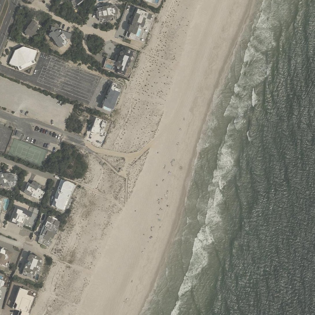 Aerial map of Long Beach Township Loveladies Public Beach