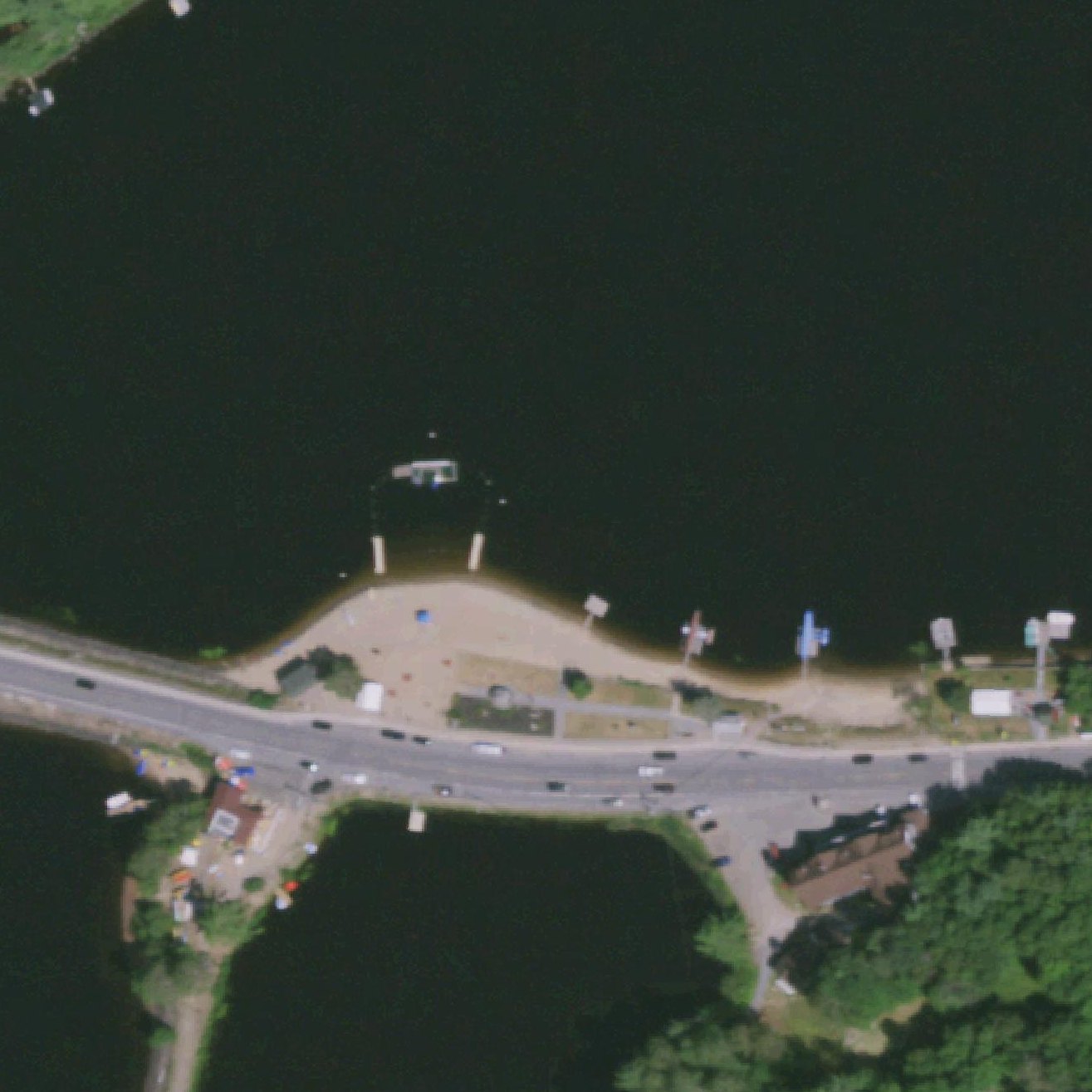 Aerial map of Long Lake Town Beach