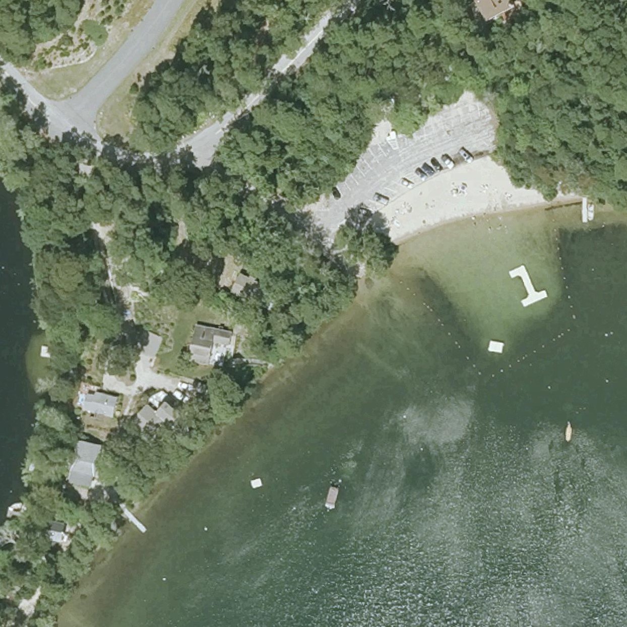 Aerial map of Long Pond Brewster Beach