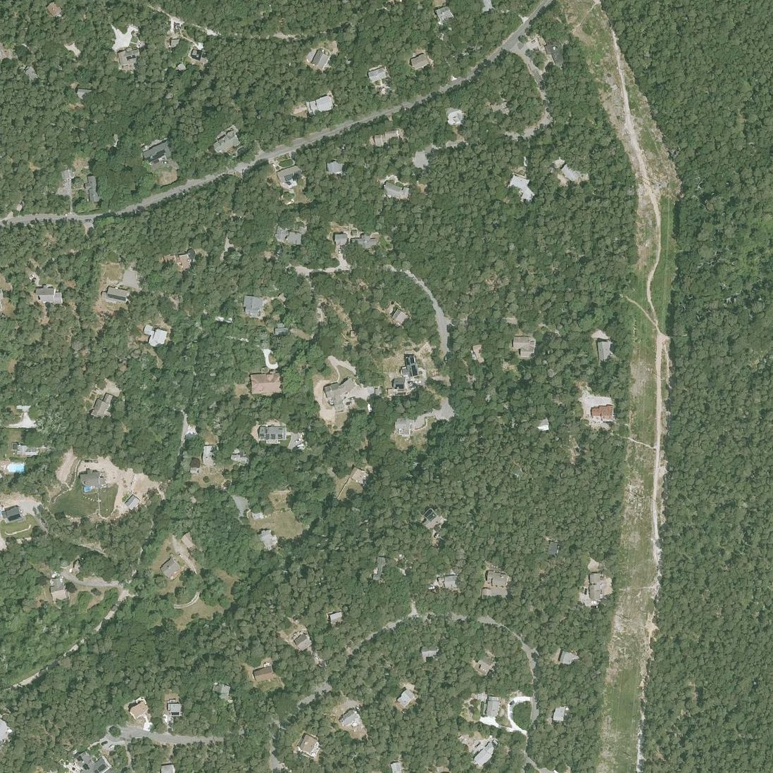 Aerial map of Long Pond Swimming Beach