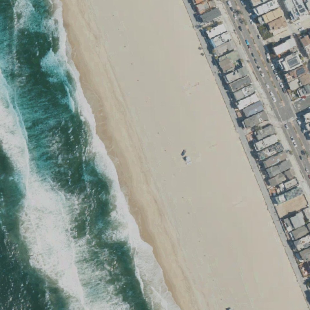 Aerial map of Longfellow Beach