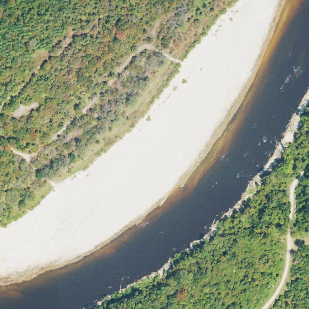 Aerial map of Longfield Sandbar