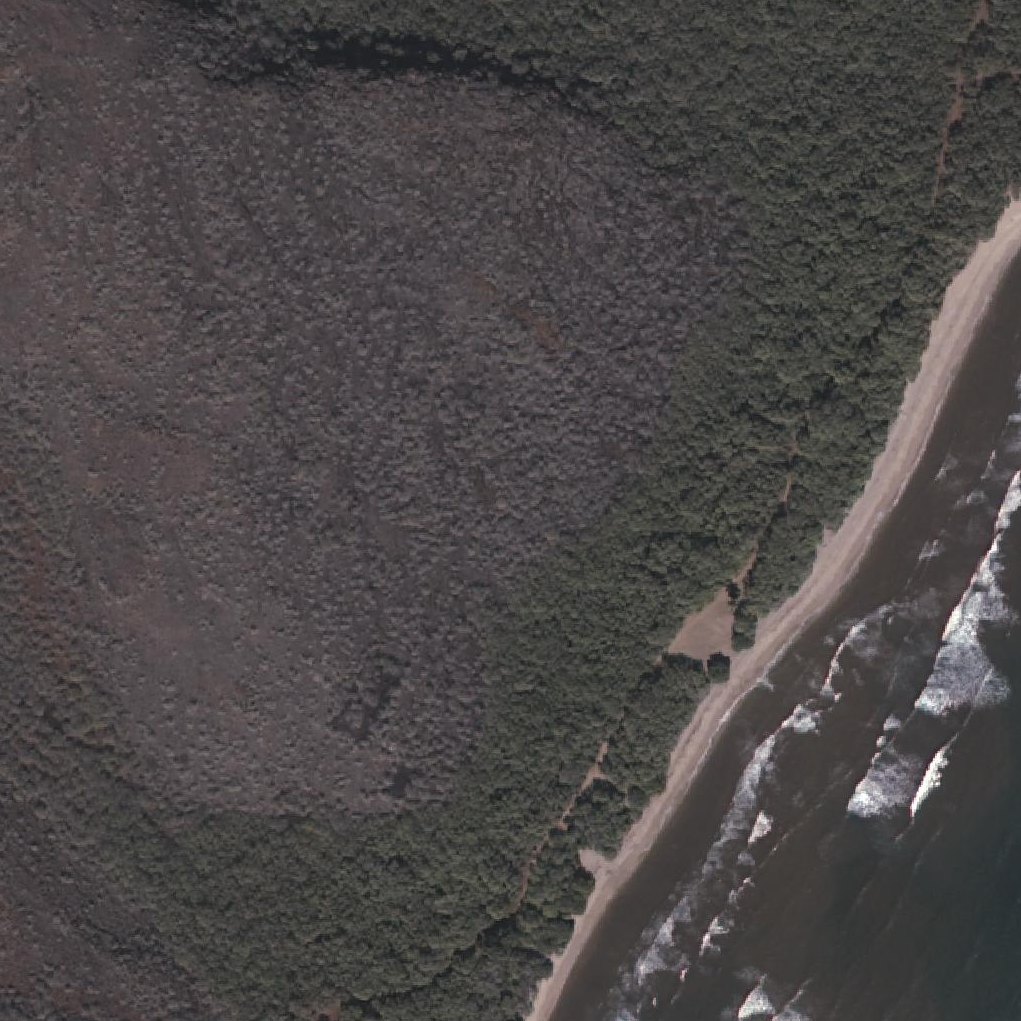 Aerial map of Lopa Beach