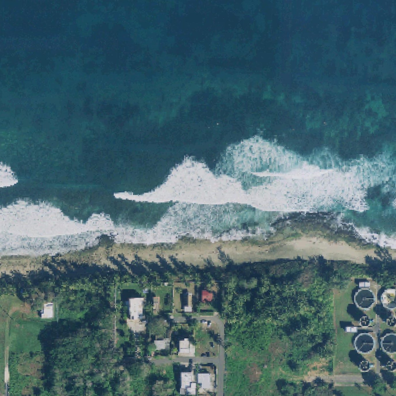 Aerial map of Los Almendros Beach