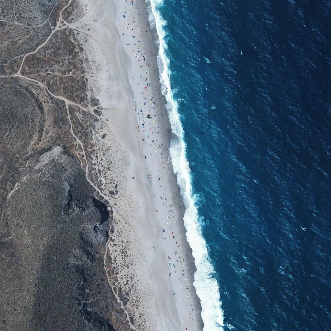 Aerial map of Los Muertos Beach