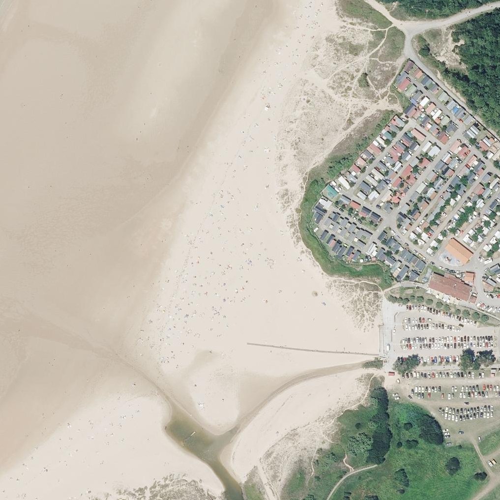 Aerial map of Los Tranquilos Beach